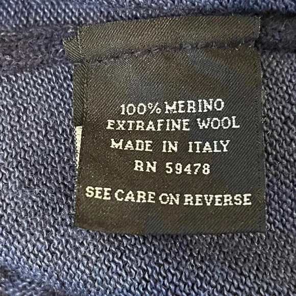 Mario Gilberti made in Italy Men's100% Extra fine Merino Wool sweater. - Picture 3 of 8